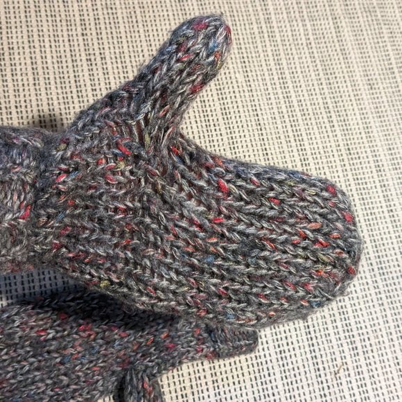 Wool Knit Marled Confetti Speckle Mittens from Roots Hand Knit - Picture 2 of 5